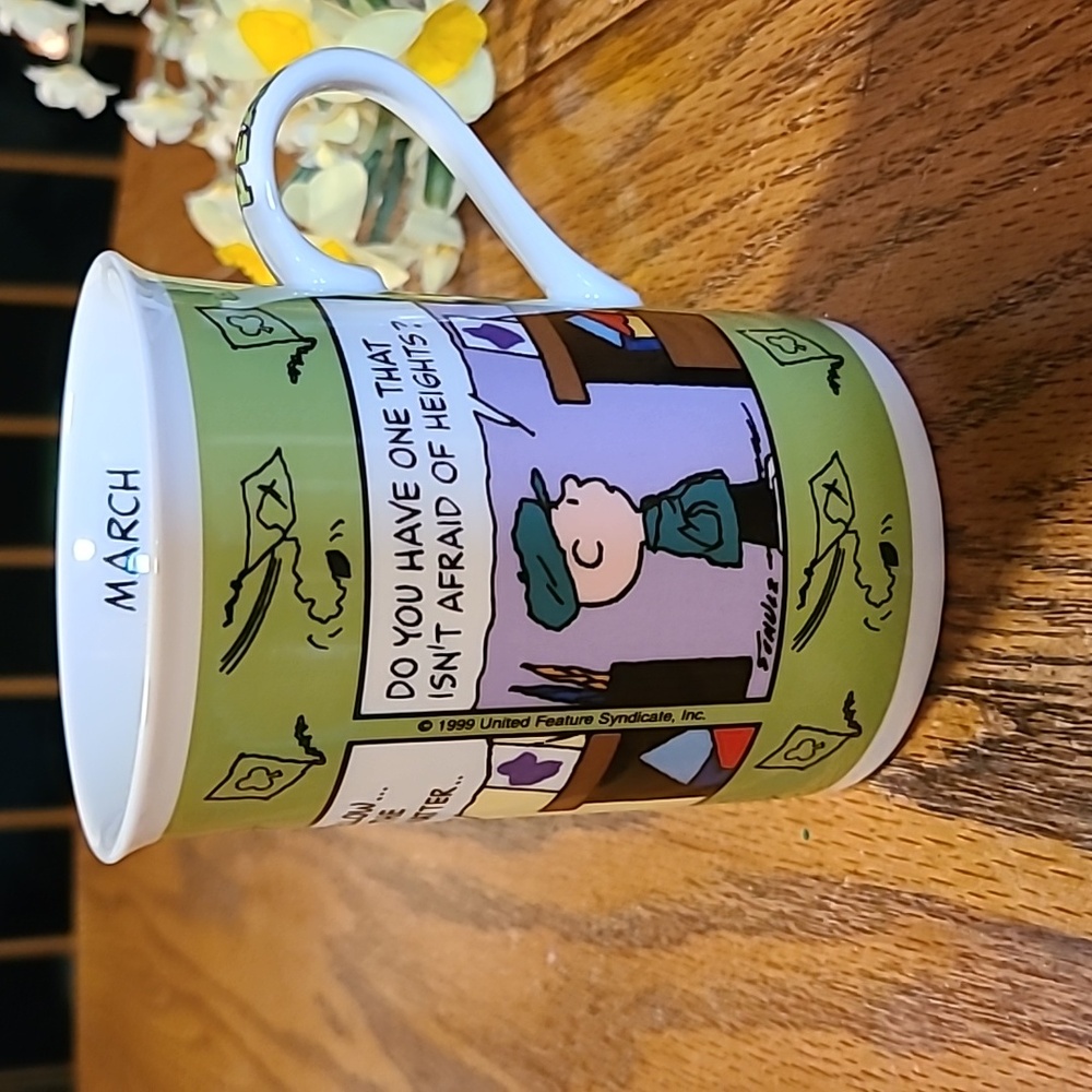 Danbury Mint Peanuts Porcelain Calendar Mug - March
